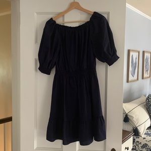Navy GAP spring dress with puff sleeves, size S